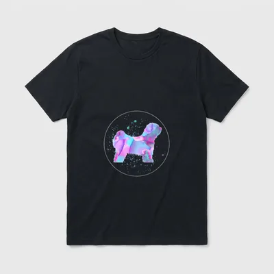 Tibet-Terrier T-Shirt 0273 – Klassisches T-Shirt in Schwarz
