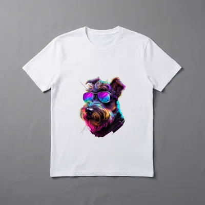 Airedale Terrier Hunde Airedale T-Shirt 0275 – Klassisches T-Shirt in Schwarz