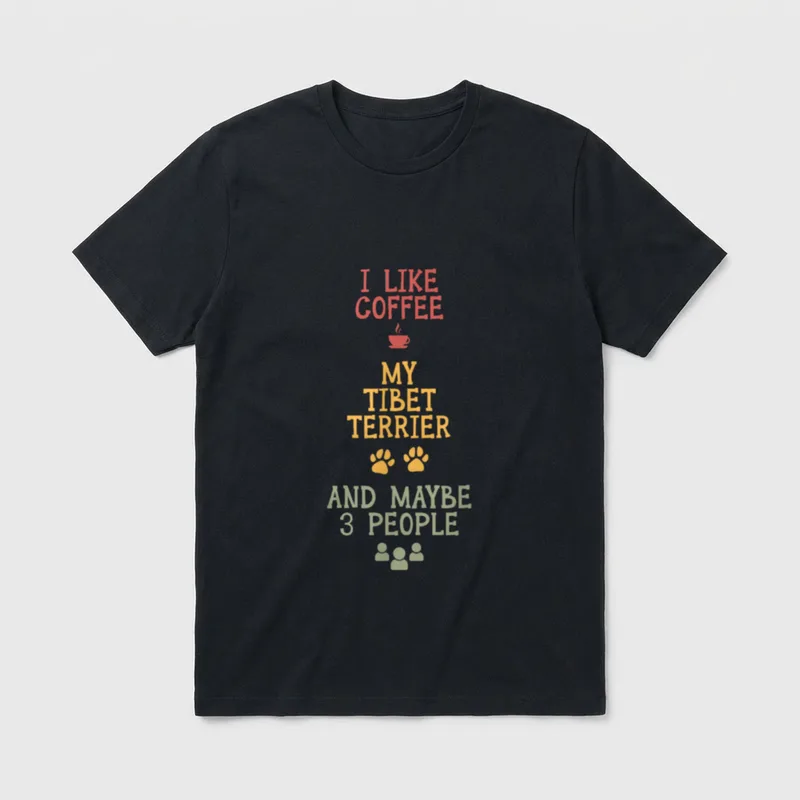 Coffee and my tibet T-Shirt – Klassisches T-Shirt in Schwarz
