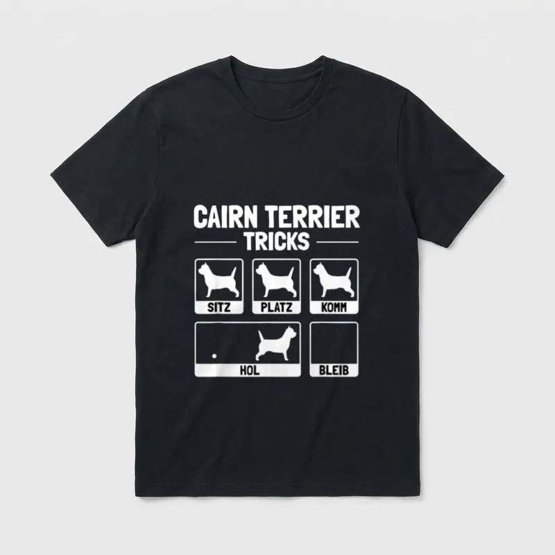 Lustiges Cairn Terrier Hund T-Shirt – Klassisches T-Shirt in Schwarz