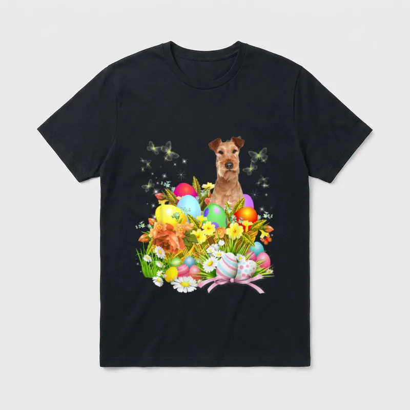 Irish Terrier Bunny Hund T-Shirt – Klassisches T-Shirt in Schwarz
