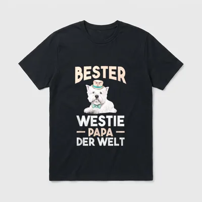 Westie Weißer Terrier Westie T-Shirt – Klassisches T-Shirt in Schwarz