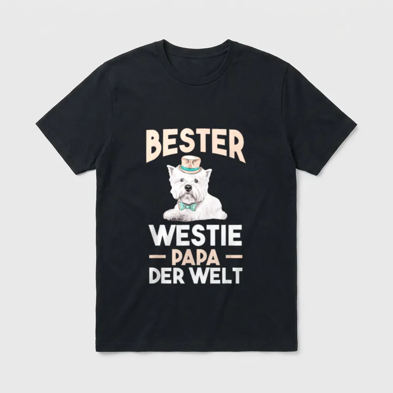 Westie Weißer Terrier Westie T-Shirt – Klassisches T-Shirt in Schwarz