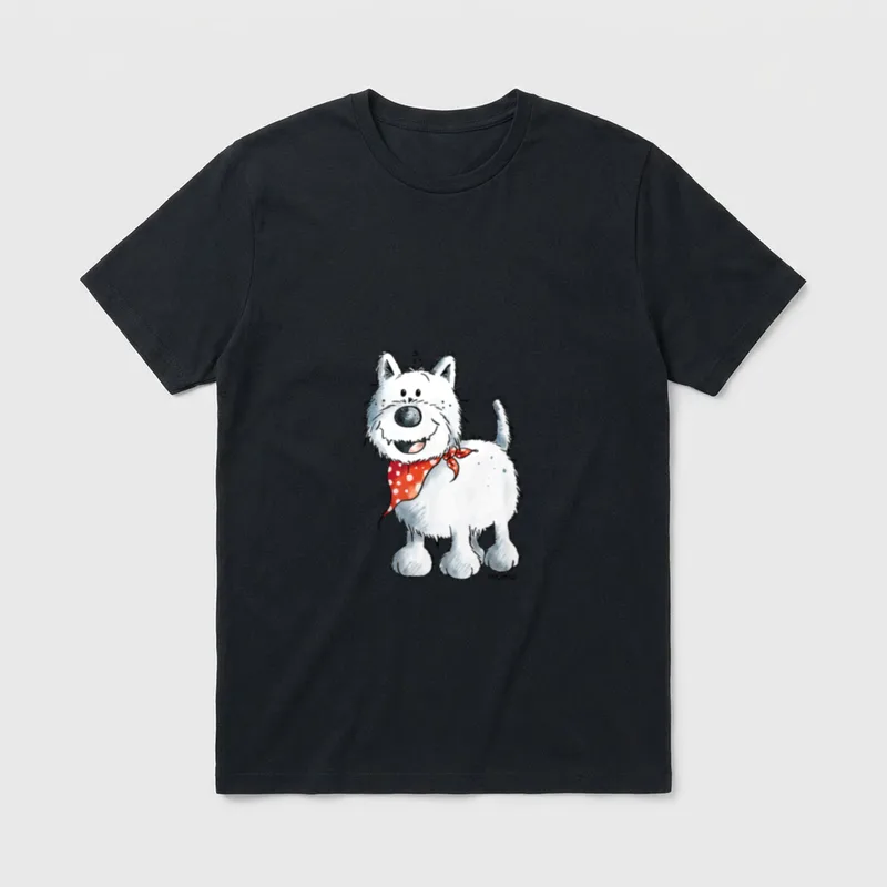 West Highland White Terrier Bandana T-Shirt – Klassisches T-Shirt in Schwarz