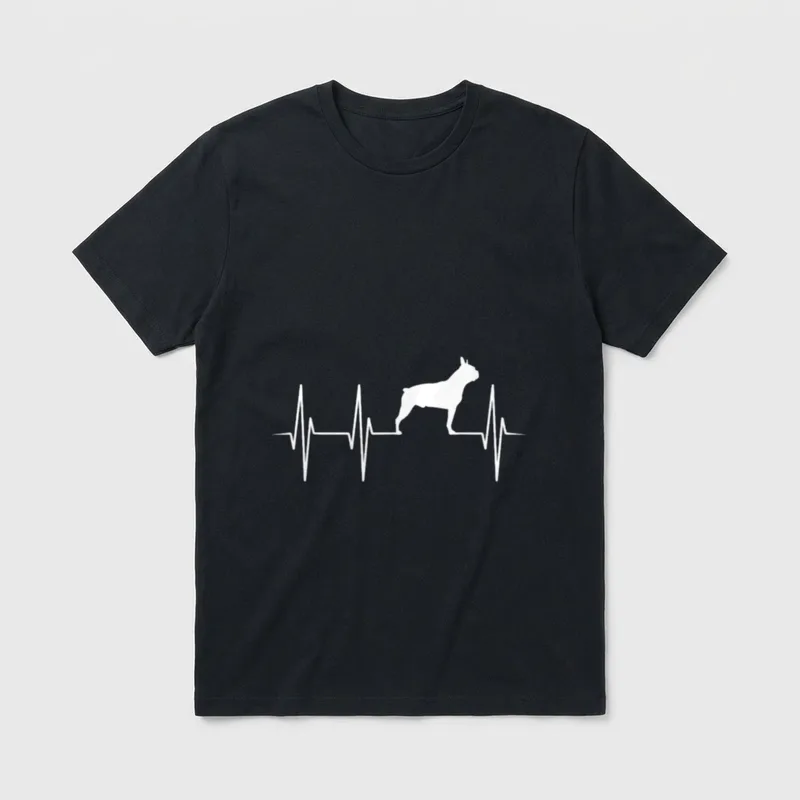Boston Terrier T-Shirt 0301 – Klassisches T-Shirt in Schwarz