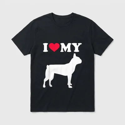 Ich liebe mein Boston T-Shirt – Klassisches T-Shirt in Schwarz