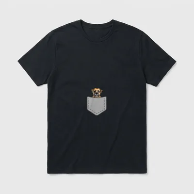 Border Terrier Welpe T-Shirt – Klassisches T-Shirt in Schwarz