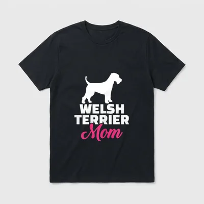 Welsh Terrier Mama T-Shirt – Klassisches T-Shirt in Schwarz
