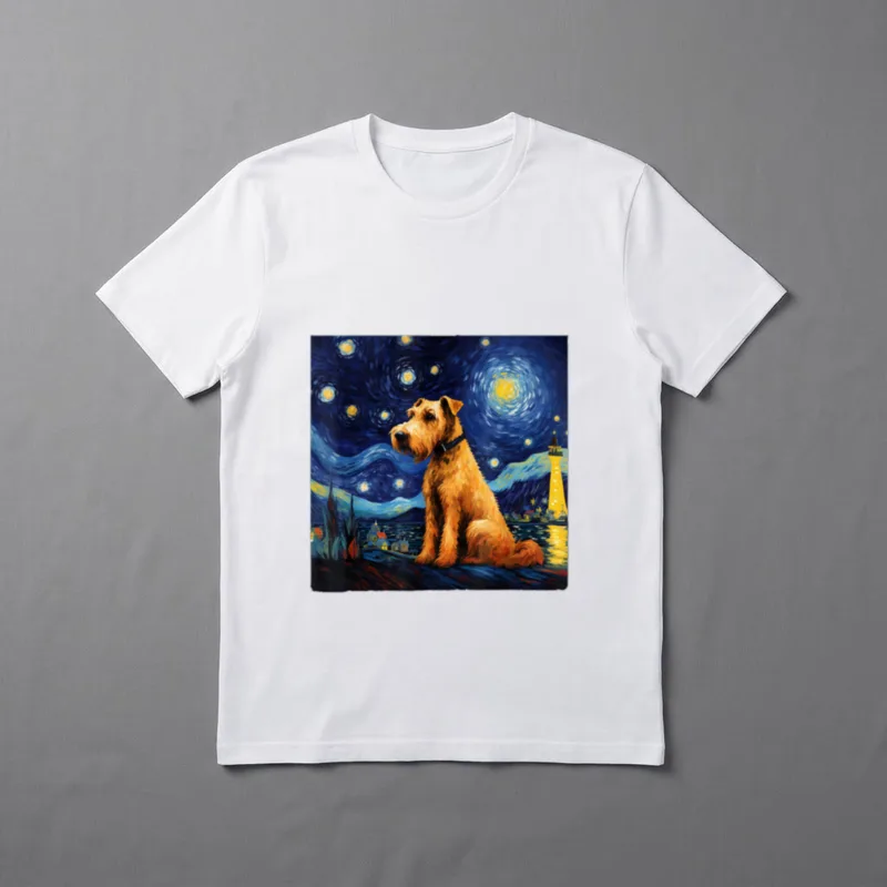 Airedale Terrier Sternennacht Airedale T-Shirt – Klassisches T-Shirt in Schwarz