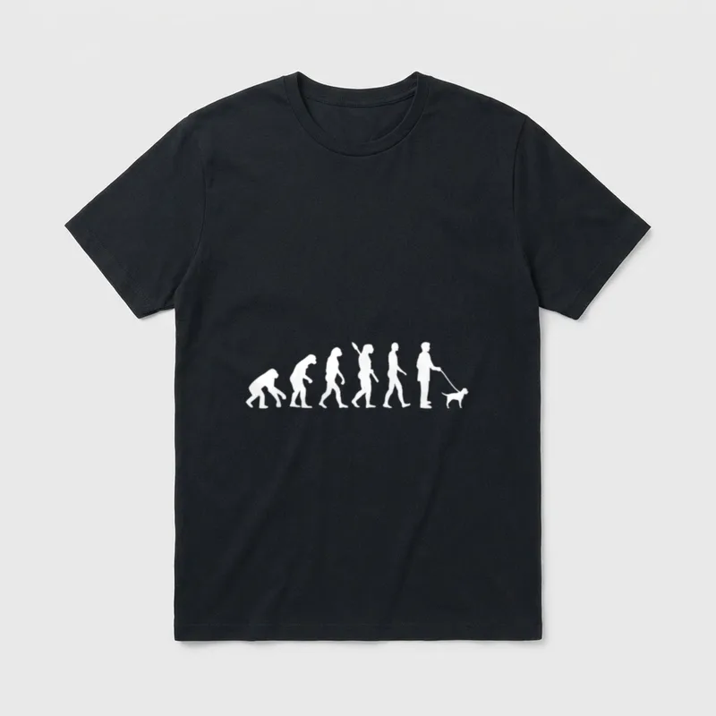 Border Terrier Evolution T-Shirt – Klassisches T-Shirt in Schwarz
