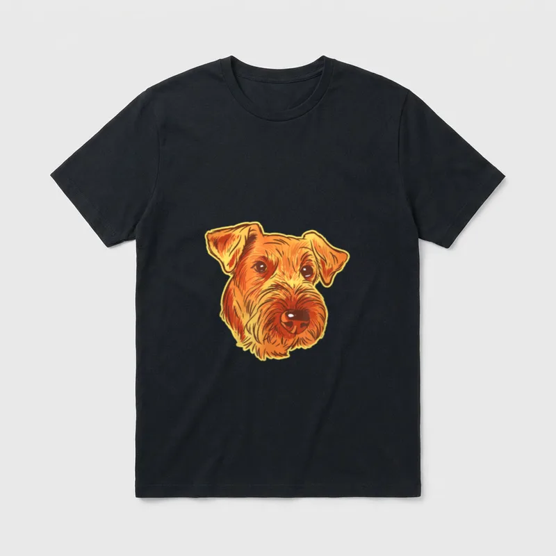 Airedale Terrier der König T-Shirt – Klassisches T-Shirt in Schwarz
