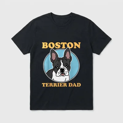 Boston Terrier Dad Hundebesitzer T-Shirt – Klassisches T-Shirt in Schwarz