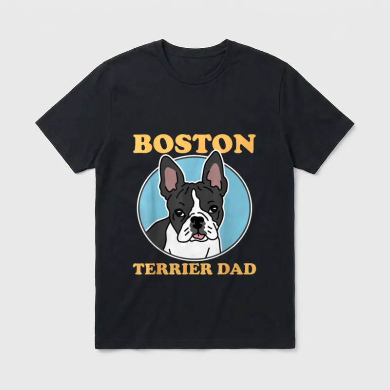 Boston Terrier Dad Hundebesitzer T-Shirt – Klassisches T-Shirt in Schwarz