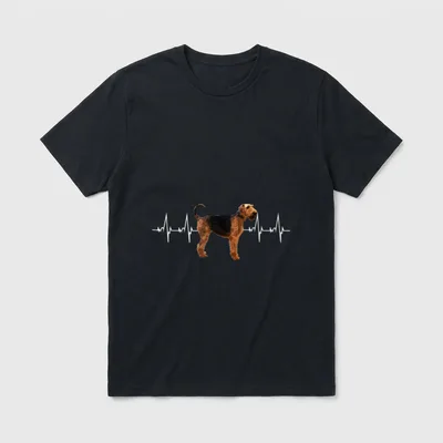 Airdale Terrier Herzschlag Airdale T-Shirt – Klassisches T-Shirt in Schwarz