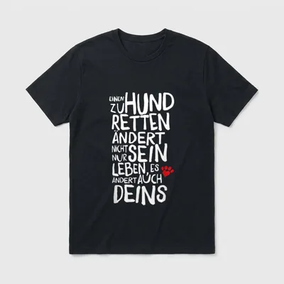Hund retten Leben ändern T-Shirt – Klassisches T-Shirt in Schwarz