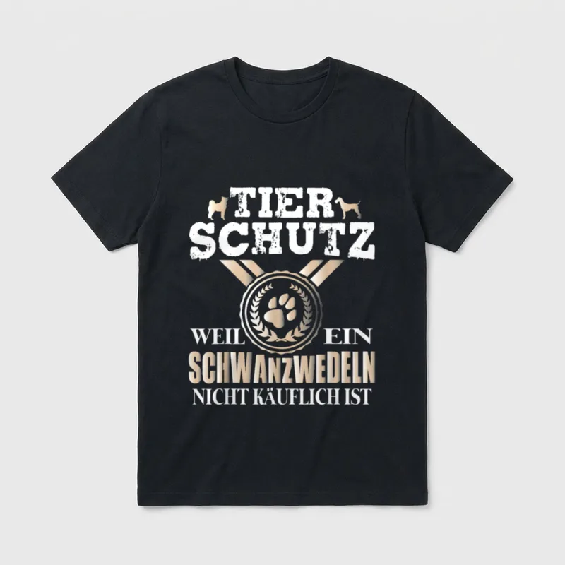 Tierschutz Schwanzwedeln Hundebesitzer T-Shirt – Klassisches T-Shirt in Schwarz