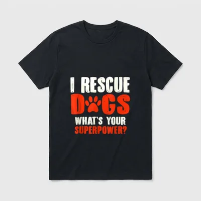 Ich rette Hunde. Tierheim T-Shirt – Klassisches T-Shirt in Schwarz