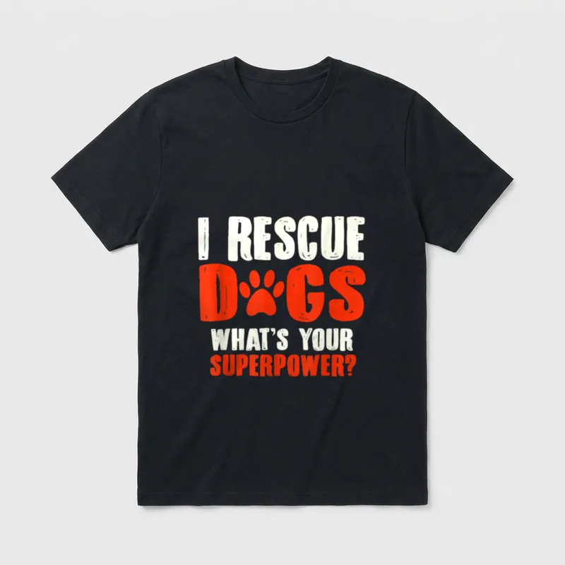 Ich rette Hunde. Tierheim T-Shirt – Klassisches T-Shirt in Schwarz