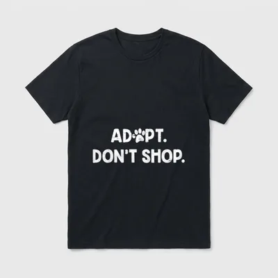 Adopt Don't Shop Animal T-Shirt – Klassisches T-Shirt in Schwarz