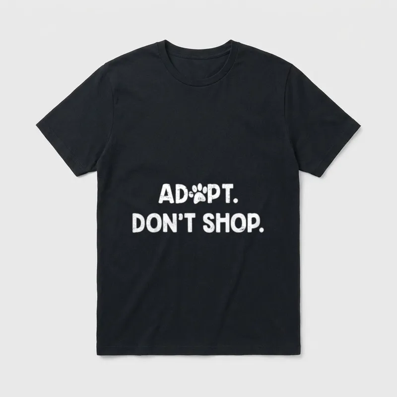 Adopt Don't Shop Animal T-Shirt – Klassisches T-Shirt in Schwarz