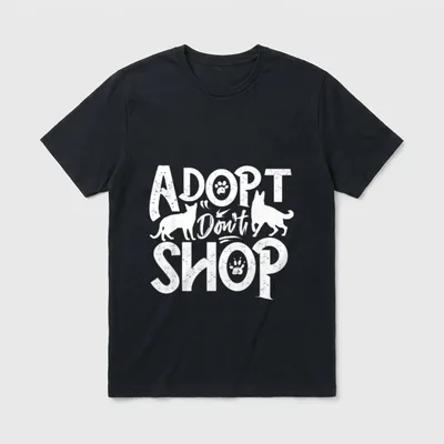 Adopt Dont Shop Tierrettung T-Shirt – Klassisches T-Shirt in Schwarz
