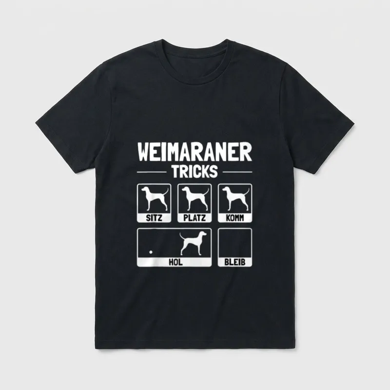 Lustiges Weimaraner Hund Hundehalter T-Shirt – Klassisches T-Shirt in Schwarz