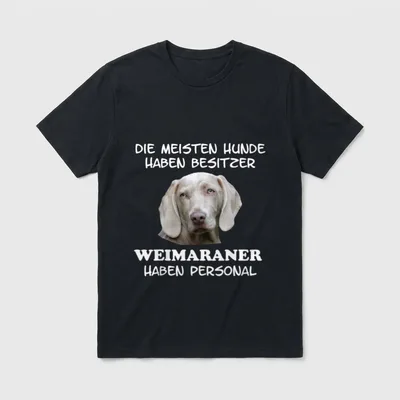 Weimaraner Hund T-Shirt – Klassisches T-Shirt in Schwarz