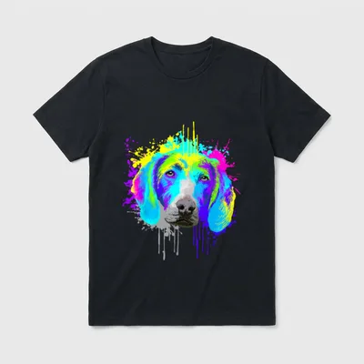 Splash Art Weimaraner Hundehalter T-Shirt – Klassisches T-Shirt in Schwarz