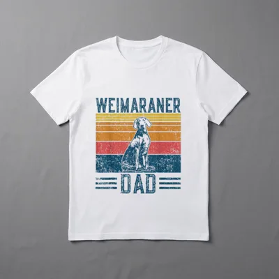 Hund Weimeraner Dad Vintage T-Shirt – Klassisches T-Shirt in Schwarz