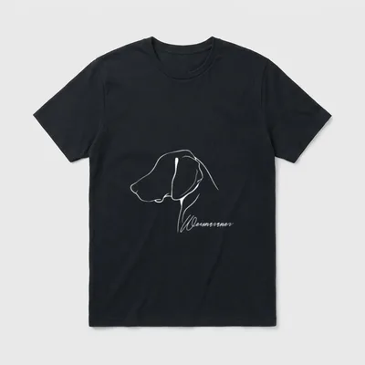 Weimaraner Profil Jagdhunde Hunderasse T-Shirt – Klassisches T-Shirt in Schwarz