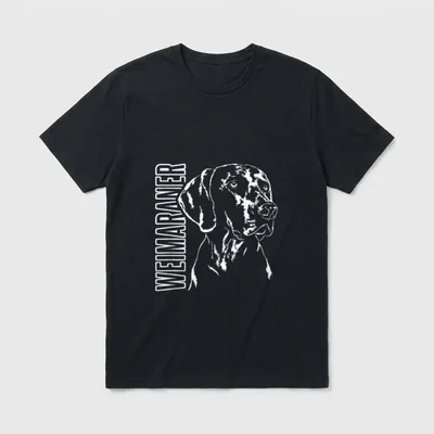 Weimaraner Jagdhund Hunde Portrait T-Shirt – Klassisches T-Shirt in Schwarz