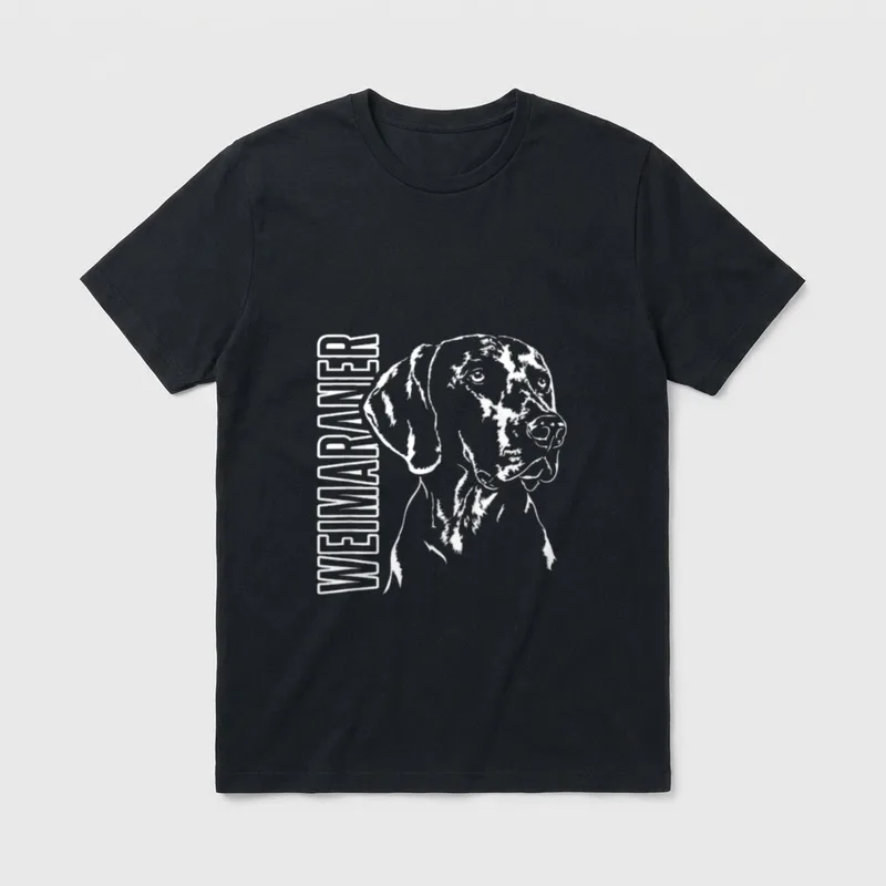 Weimaraner Jagdhund Hunde Portrait T-Shirt – Klassisches T-Shirt in Schwarz