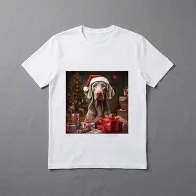 Weihnachten Weimaraner Weimaraner Weihnachten T-Shirt – Klassisches T-Shirt in Schwarz