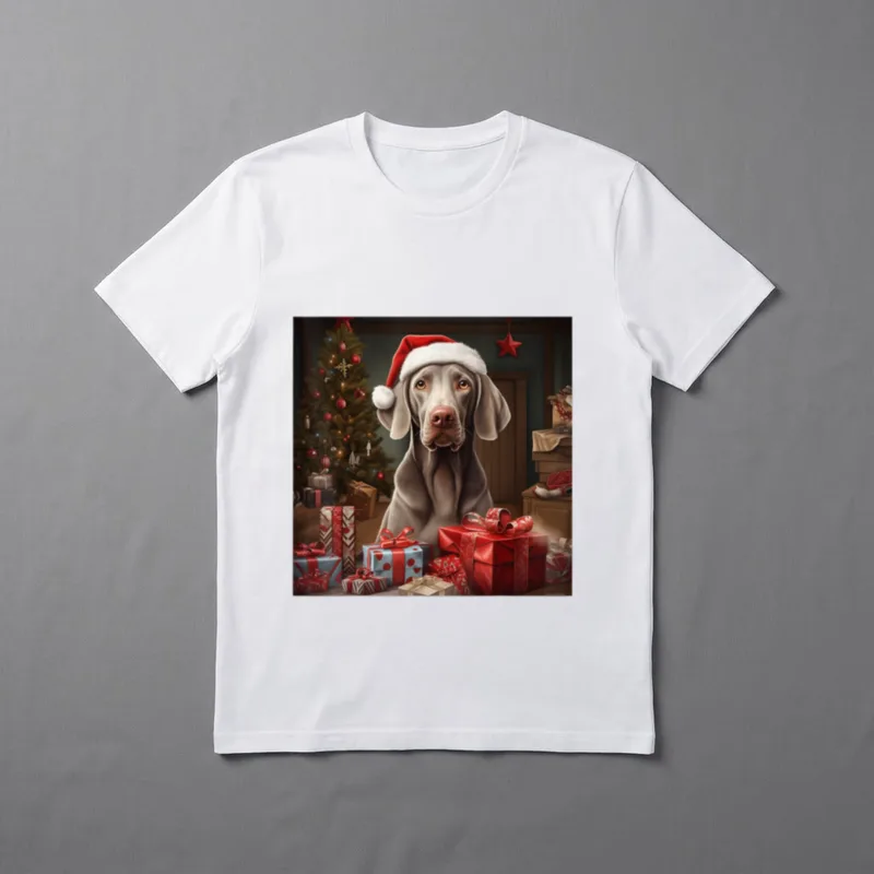 Weihnachten Weimaraner Weimaraner Weihnachten T-Shirt – Klassisches T-Shirt in Schwarz