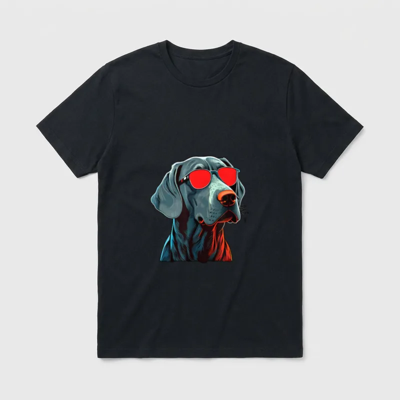 Weimaraner Sonnenbrille Dad Mom T-Shirt – Klassisches T-Shirt in Schwarz