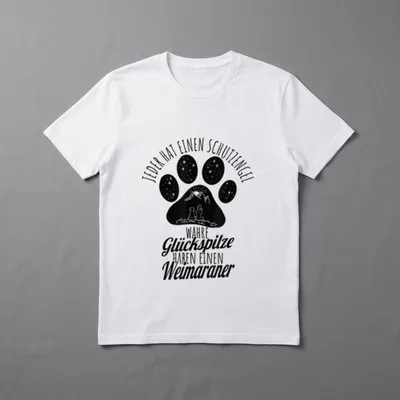 Weimaraner Schutzengel Hunde Spruch T-Shirt – Klassisches T-Shirt in Schwarz