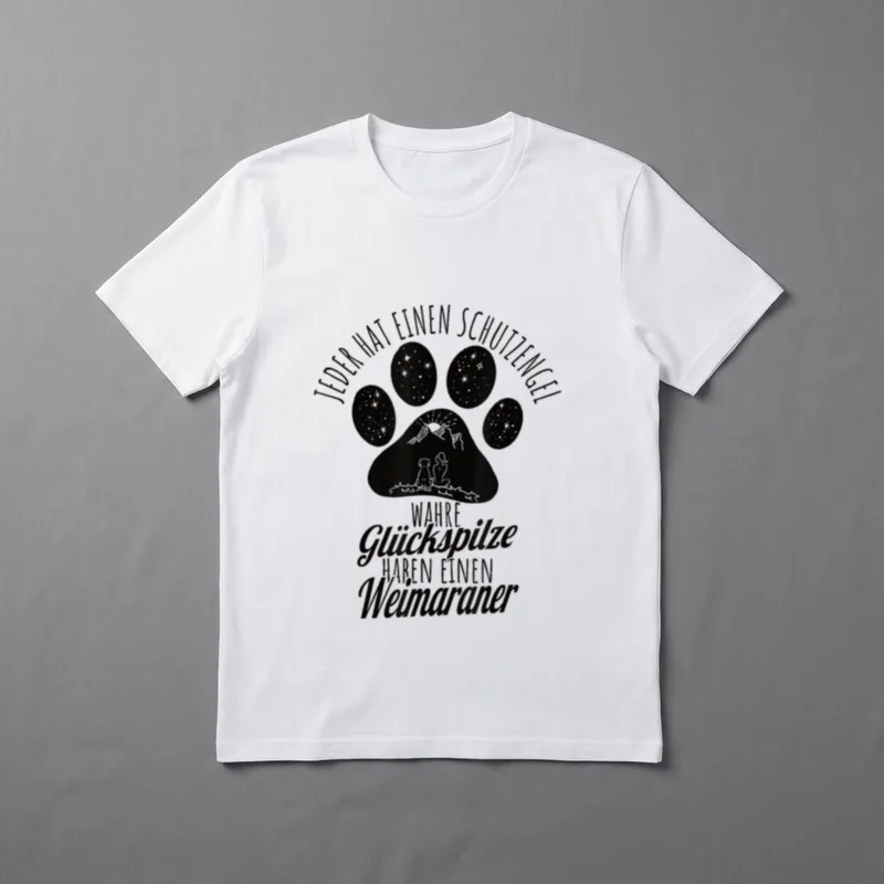 Weimaraner Schutzengel Hunde Spruch T-Shirt – Klassisches T-Shirt in Schwarz