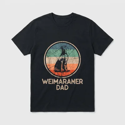Weimaraner Hund Vintage Weimaraner T-Shirt – Klassisches T-Shirt in Schwarz