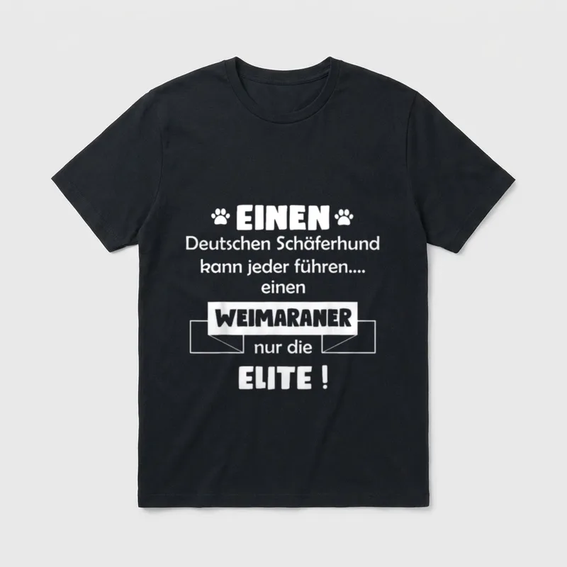 Weimaraner Weimaraner Hund T-Shirt 0030 – Klassisches T-Shirt in Schwarz