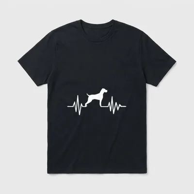 Weimaraner Herzschlag T-Shirt – Klassisches T-Shirt in Schwarz