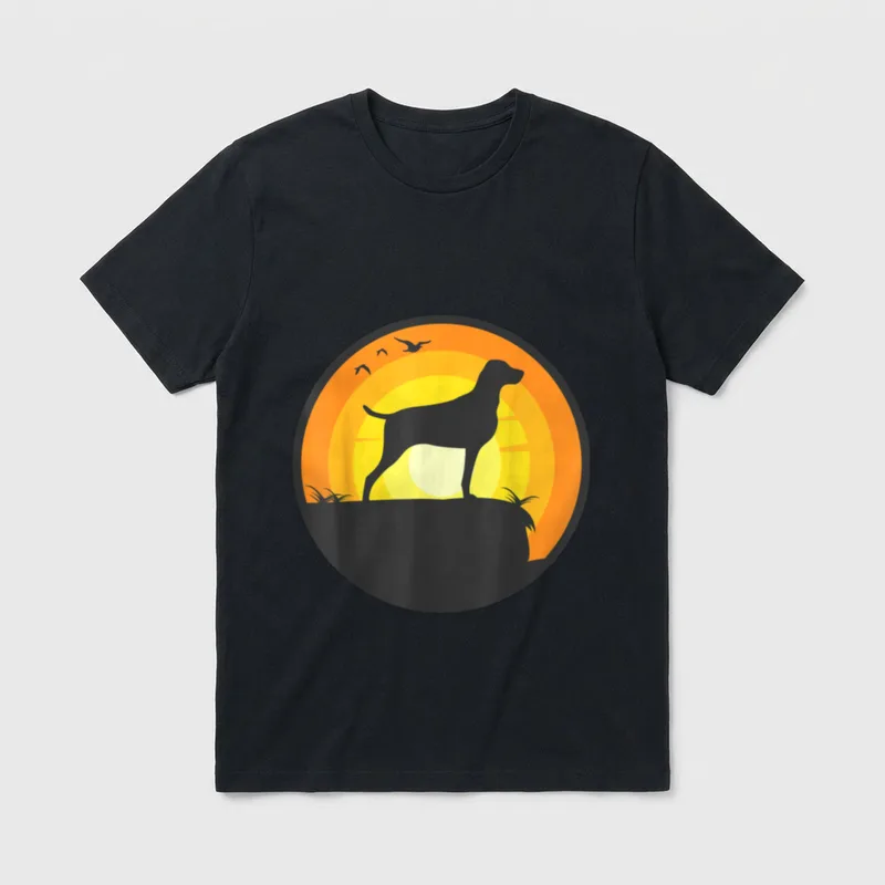Weimaraner Hund Design T-Shirt – Klassisches T-Shirt in Schwarz