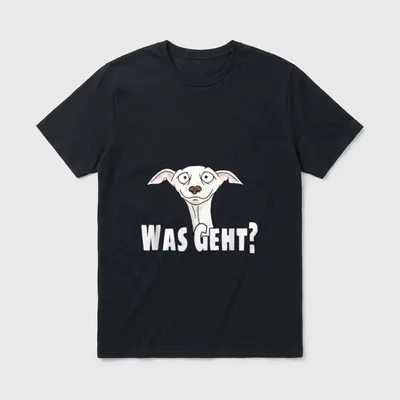 SkizzenMonsters Funky Hunde Witziger T-Shirt – Klassisches T-Shirt in Schwarz