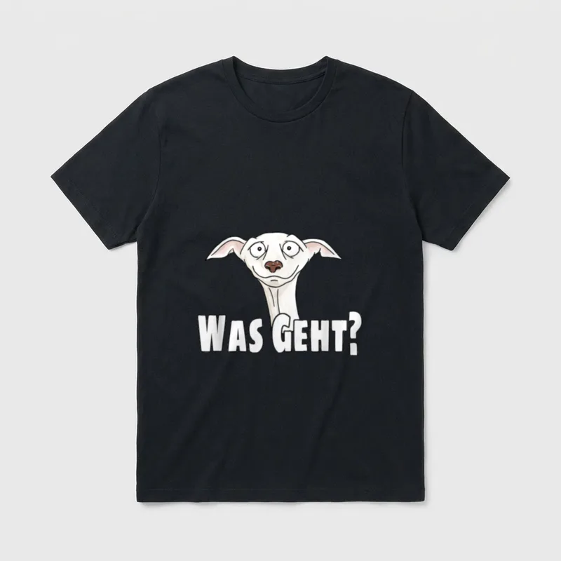 SkizzenMonsters Funky Hunde Witziger T-Shirt – Klassisches T-Shirt in Schwarz