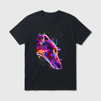 Greyhound Windhund Motiv T-Shirt – Klassisches T-Shirt in Schwarz