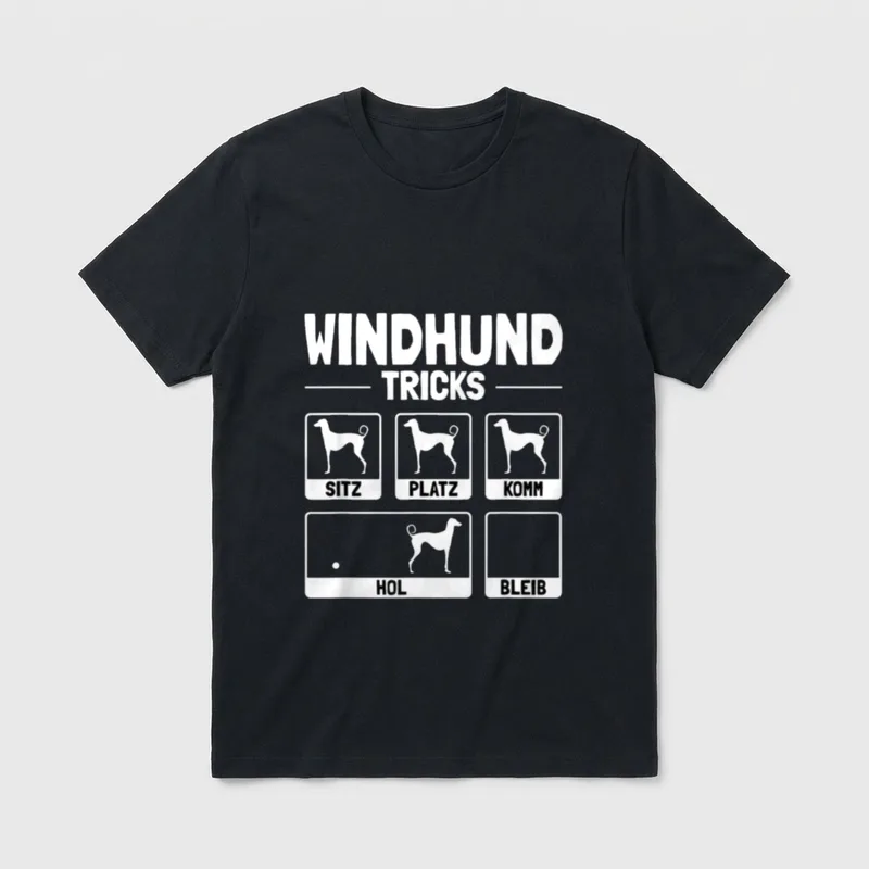 Lustiges Windhund Hund Hundehalter T-Shirt – Klassisches T-Shirt in Schwarz