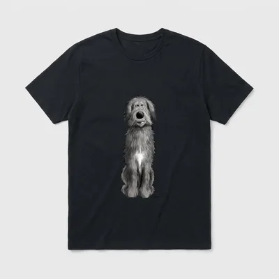 Happy Irischer Wolfshund Irish T-Shirt – Klassisches T-Shirt in Schwarz