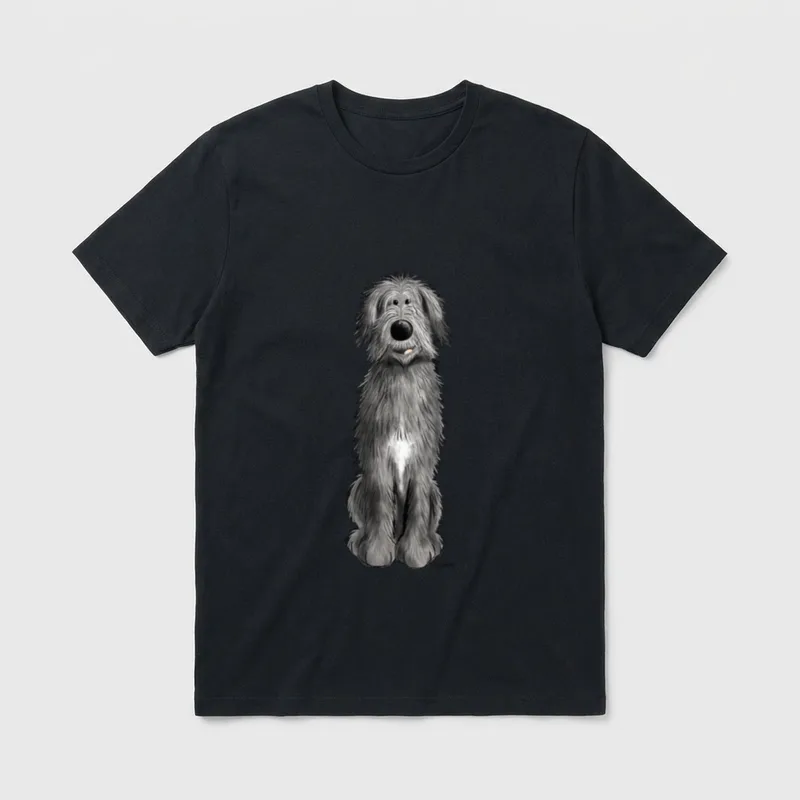 Happy Irischer Wolfshund Irish T-Shirt – Klassisches T-Shirt in Schwarz