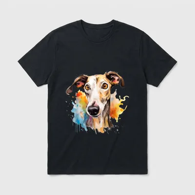 Galgo Espanol Porträt Portrait T-Shirt – Klassisches T-Shirt in Schwarz