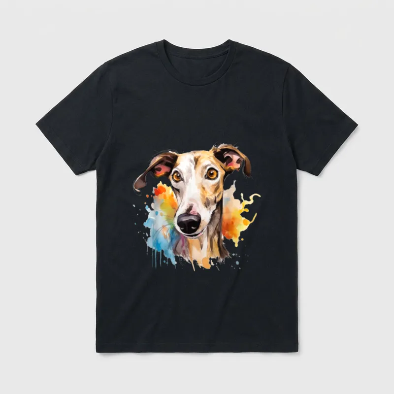 Galgo Espanol Porträt Portrait T-Shirt – Klassisches T-Shirt in Schwarz