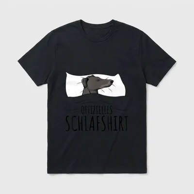 Offizielles Schlafshirt Windhund Greyhound T-Shirt – Klassisches T-Shirt in Schwarz